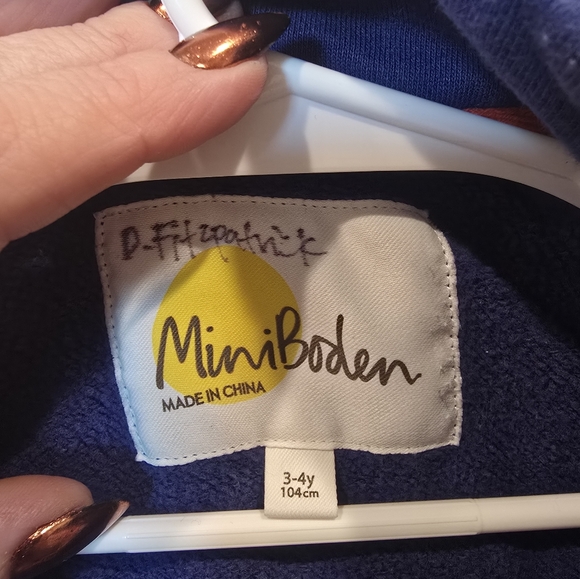 Mini Boden Glow In The Dark Spaceship Quarterzip Size 3-4 Years - Picture 4 of 6